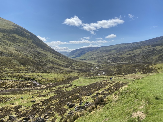 Driving through the hills of Scotland on my way to Balmoral Castle -