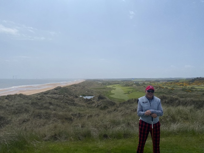 On the 18th tee Trump Aberdeen