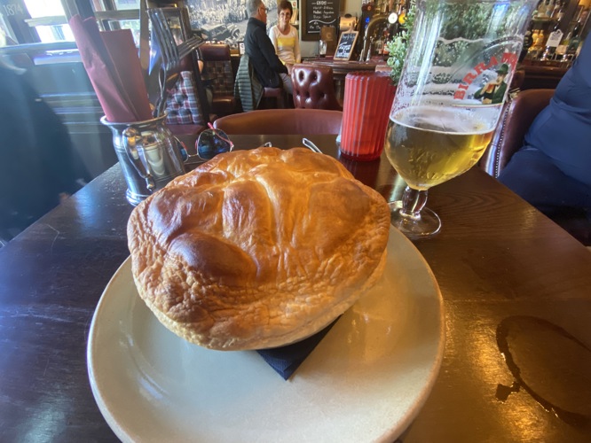 Pie and a beer is a must at a Pub in St Andrews - just looking at it makes me hungry!