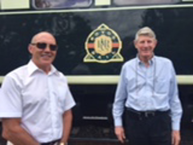 Myself and Rohan Vos, owner of Rovos Rail