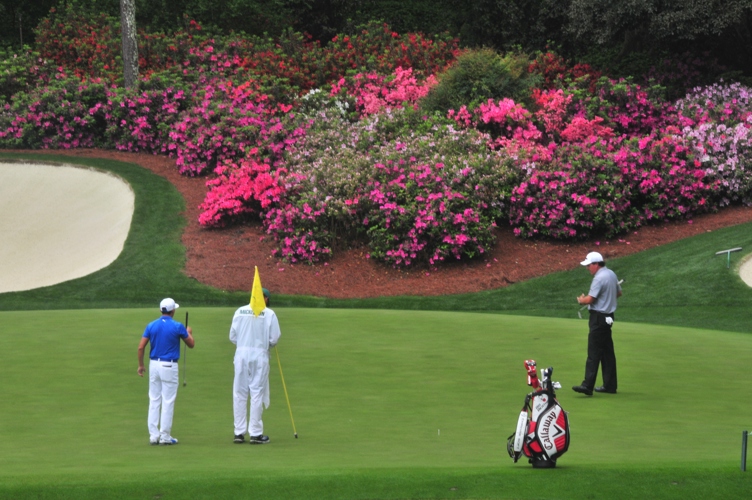 Ricky and Phil on the 13th green