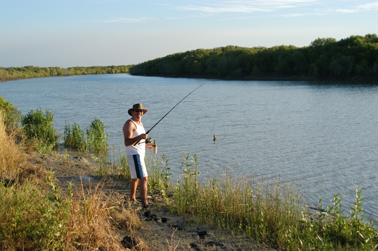 Trying my hand at Barra Fishing on the Mary River