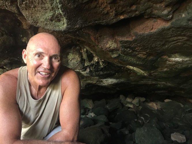 One of the caves where they sheltered from the weather