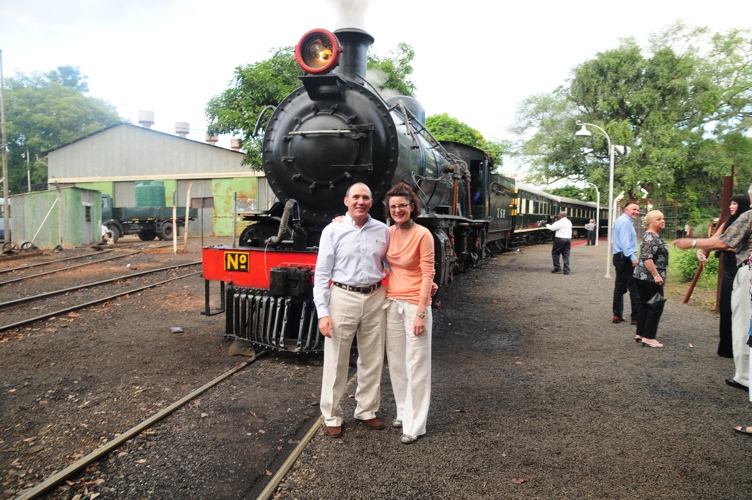 We chartered the whole train in Zambia